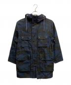 ARMANI EXCHANGEアルマーニ エクスチェンジ）の古着「カモ柄 モッズコート」｜ネイビー