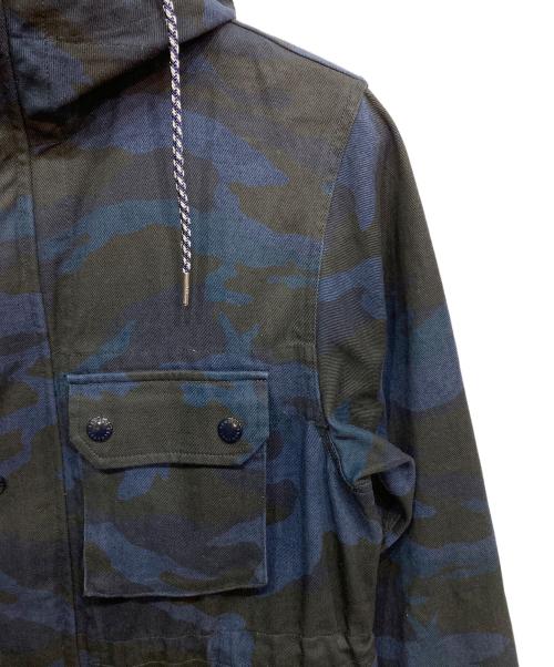 ARMANI EXCHANGE（アルマーニ エクスチェンジ）ARMANI EXCHANGE (アルマーニ エクスチェンジ) カモ柄 モッズコート ネイビー サイズ:ＸＳの古着・服飾アイテム