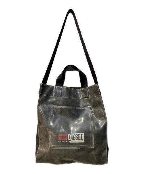 DIESEL（ディーゼル）DIESEL (ディーゼル) 2WAY PVC トートバッグ グレー サイズ:FREEの古着・服飾アイテム