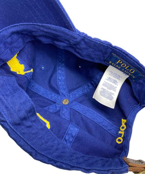 POLO RALPH LAUREN（ポロ・ラルフローレン）POLO RALPH LAUREN (ポロ・ラルフローレン) ビック ポニーロゴ キャップ ブルー サイズ:FREEの古着・服飾アイテム