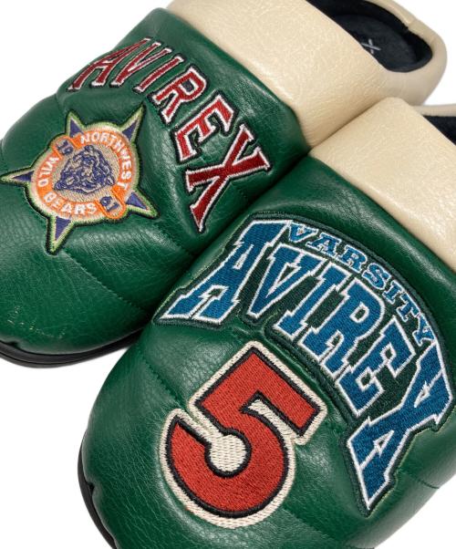 AVIREX（アヴィレックス）AVIREX (アヴィレックス) SUBU (スブ) VEGAN LEATHER SANDALS WILDBEARWILDBEAR グリーン×ベージュ サイズ:サイズ詳細参照の古着・服飾アイテム