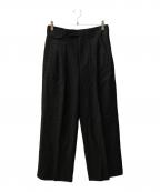 MAISON SPECIALメゾンスペシャル）の古着「Dress Two-Tuck Wide Pants」｜ブラック