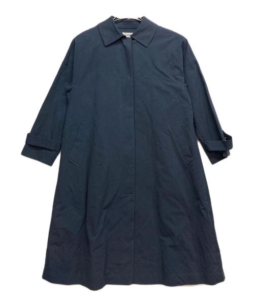 ADIEU TRISTESSE LOISIR（アデュートリステス ロワズィール）ADIEU TRISTESSE LOISIR (アデュートリステス ロワズィール) グランジ コットン ポプリンステンカラーコート ネイビー サイズ:FREEの古着・服飾アイテム