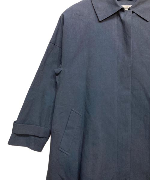 ADIEU TRISTESSE LOISIR（アデュートリステス ロワズィール）ADIEU TRISTESSE LOISIR (アデュートリステス ロワズィール) グランジ コットン ポプリンステンカラーコート ネイビー サイズ:FREEの古着・服飾アイテム
