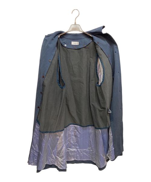ADIEU TRISTESSE LOISIR（アデュートリステス ロワズィール）ADIEU TRISTESSE LOISIR (アデュートリステス ロワズィール) グランジ コットン ポプリンステンカラーコート ネイビー サイズ:FREEの古着・服飾アイテム