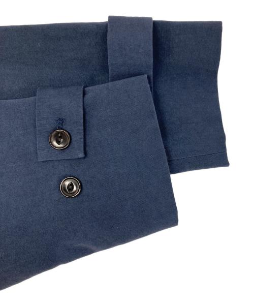 ADIEU TRISTESSE LOISIR（アデュートリステス ロワズィール）ADIEU TRISTESSE LOISIR (アデュートリステス ロワズィール) グランジ コットン ポプリンステンカラーコート ネイビー サイズ:FREEの古着・服飾アイテム