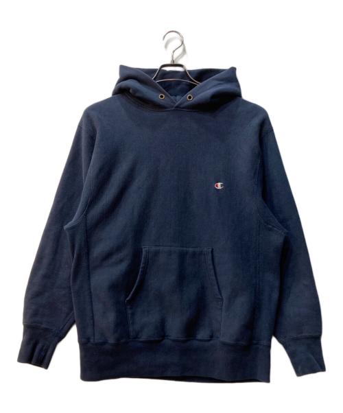 Champion REVERSE WEAVE（チャンピオン リバース ウィーブ）Champion REVERSE WEAVE (チャンピオン リバース ウィーブ) リバースウィーブスウェットパーカー ネイビー サイズ:Lの古着・服飾アイテム