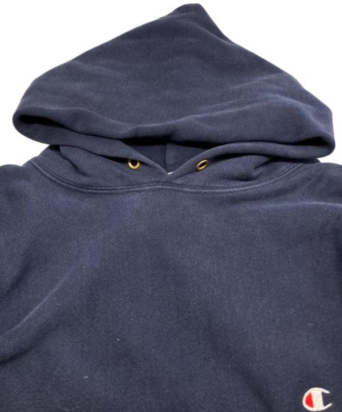 Champion REVERSE WEAVE（チャンピオン リバース ウィーブ）Champion REVERSE WEAVE (チャンピオン リバース ウィーブ) リバースウィーブスウェットパーカー ネイビー サイズ:Lの古着・服飾アイテム