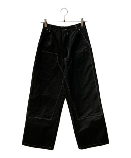&her（アンドハー）&her (アンドハー) Work Pants ブラック サイズ:36の古着・服飾アイテム