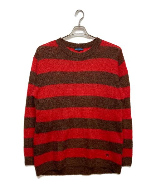 BURBERRY LONDON（バーバリーロンドン）BURBERRY LONDON (バーバリーロンドン) モヘア混ボーダーニット レッド×ブラウン サイズ:Lの古着・服飾アイテム