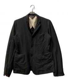 BLACK COMME des GARCONS（ブラックコムデギャルソン）の古着「マイクロストライプ 3B シングルテーラードジャケット」｜グレー