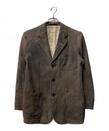 COMME des GARCONS HOMME（コムデギャルソン オム）の古着「ブリーチ ウールポリ ジャケット」｜グレー