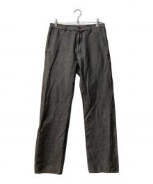 COMME des GARCONS HOMME PLUS（コムデギャルソンオムプリュス）の古着「製品染め リネン混 ツイル ストレートパンツ」｜グレー