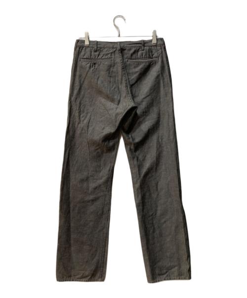 COMME des GARCONS HOMME PLUS（コムデギャルソンオムプリュス）COMME des GARCONS HOMME PLUS (コムデギャルソンオムプリュス) 製品染め リネン混 ツイル ストレートパンツ グレー サイズ:XSの古着・服飾アイテム