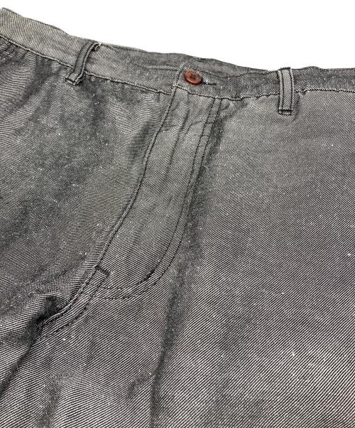 COMME des GARCONS HOMME PLUS（コムデギャルソンオムプリュス）COMME des GARCONS HOMME PLUS (コムデギャルソンオムプリュス) 製品染め リネン混 ツイル ストレートパンツ グレー サイズ:XSの古着・服飾アイテム