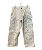 SWJPエスダブリュージェーピー）の古着「CORDULOY CARPENTER PAINTED PANTS」｜ホワイト