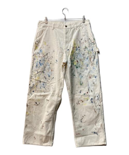 SWJP（エスダブリュージェーピー）SWJP (エスダブリュージェーピー) CORDULOY CARPENTER PAINTED PANTS ホワイト サイズ:Lの古着・服飾アイテム