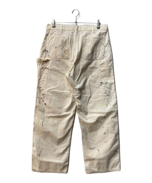 SWJP（エスダブリュージェーピー）SWJP (エスダブリュージェーピー) CORDULOY CARPENTER PAINTED PANTS ホワイト サイズ:Lの古着・服飾アイテム
