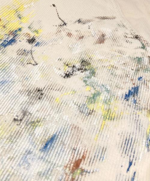 SWJP（エスダブリュージェーピー）SWJP (エスダブリュージェーピー) CORDULOY CARPENTER PAINTED PANTS ホワイト サイズ:Lの古着・服飾アイテム