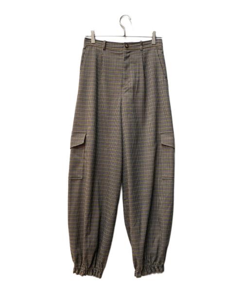 Ameri（アメリ）Ameri (アメリ) UND CHECK CARGO PANTS ベージュ サイズ:Mの古着・服飾アイテム