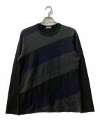 COMME des GARCONS HOMMEコムデギャルソン オム）の古着「切替 ニット」｜ブラック