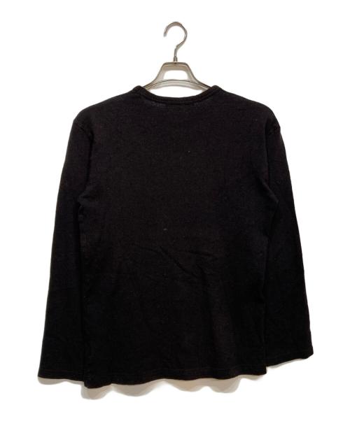 COMME des GARCONS SHIRT（コムデギャルソンシャツ）COMME des GARCONS SHIRT (コムデギャルソンシャツ) プリント ウール ニット ブラック サイズ:Ｍの古着・服飾アイテム