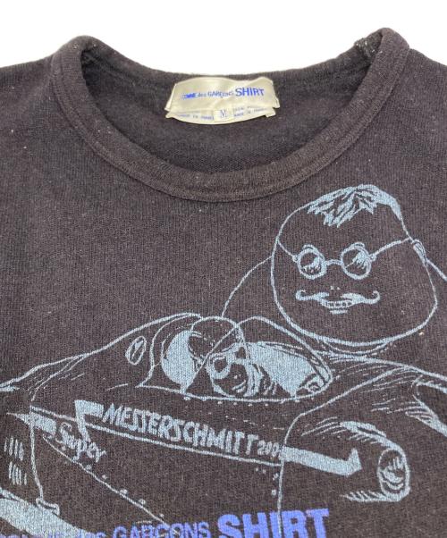 COMME des GARCONS SHIRT（コムデギャルソンシャツ）COMME des GARCONS SHIRT (コムデギャルソンシャツ) プリント ウール ニット ブラック サイズ:Ｍの古着・服飾アイテム