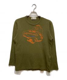 COMME des GARCONS SHIRT（コムデギャルソンシャツ）の古着「プリントウールニット」｜グリーン