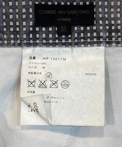 COMME des GARCONS HOMME（コムデギャルソン オム）COMME des GARCONS HOMME (コムデギャルソン オム) 製品洗い ナイロン チェックパンツ グレー サイズ:Mの古着・服飾アイテム