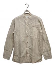 MACKINTOSH（マッキントッシュ）の古着「綿麻スラブ 無地 バンドカラーシャツ」｜ベージュ