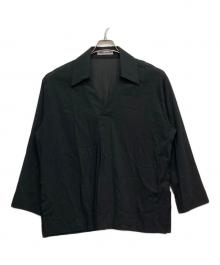 ISSEY MIYAKE（イッセイミヤケ）の古着「シアー スキッパーシャツ」｜ブラック