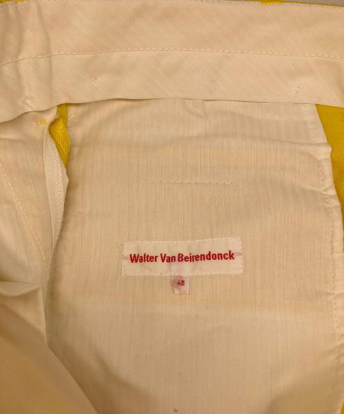 WalterBeirendonok（ウォルター・ヴァン・ベイレンドンク）WalterBeirendonok (ウォルター・ヴァン・ベイレンドンク) スーパー ワイドパンツ イエロー サイズ:48の古着・服飾アイテム