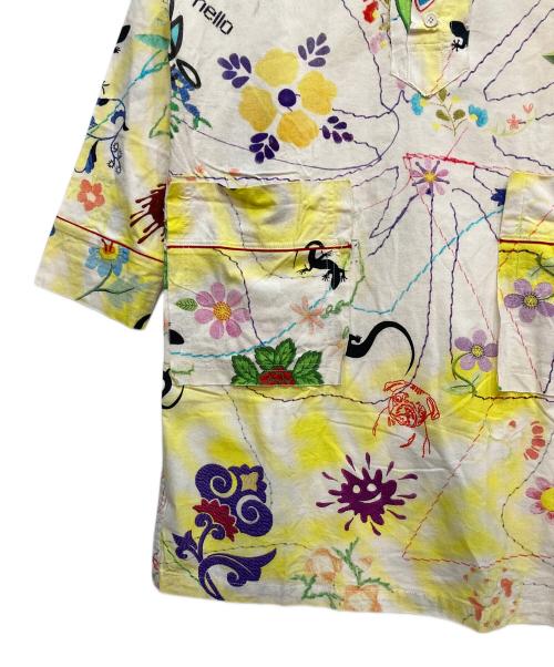 NOZOMI ISHIGURO tambourine（ノゾミイシグロ タンバリン）NOZOMI ISHIGURO tambourine (ノゾミイシグロ タンバリン) プリント ワンピース ホワイト サイズ:FREEの古着・服飾アイテム