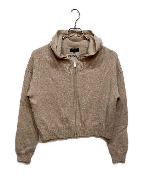 theory（セオリー）theory (セオリー) ウール カシミヤ ニット パーカー ベージュ サイズ:Sの古着・服飾アイテム