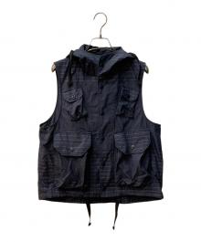 Engineered Garments（エンジニアド ガーメンツ）の古着「FIELD VEST-NYCO HORIZONTAL STRIPE」｜ネイビー