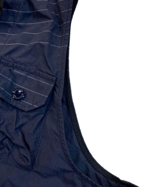 Engineered Garments（エンジニアド ガーメンツ）Engineered Garments (エンジニアド ガーメンツ) FIELD VEST-NYCO HORIZONTAL STRIPE ネイビー サイズ:XXSの古着・服飾アイテム