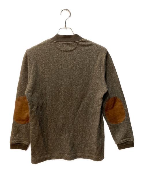 POLO RALPH LAUREN（ポロ・ラルフローレン）POLO RALPH LAUREN (ポロ・ラルフローレン) エルボーパッチ スウェット カーディガン ブラウン サイズ:Mの古着・服飾アイテム