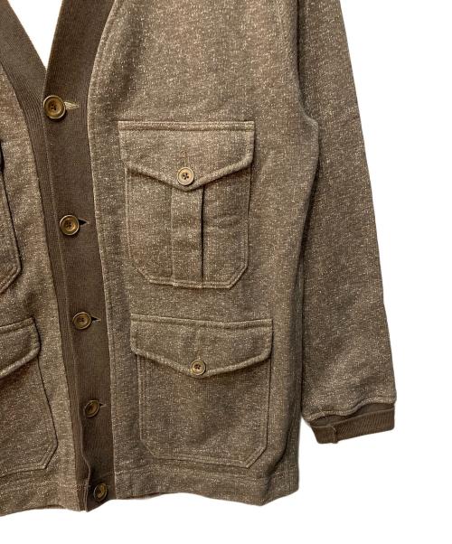 POLO RALPH LAUREN（ポロ・ラルフローレン）POLO RALPH LAUREN (ポロ・ラルフローレン) エルボーパッチ スウェット カーディガン ブラウン サイズ:Mの古着・服飾アイテム