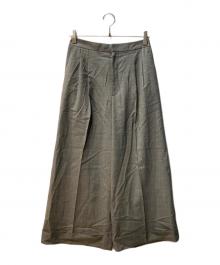 L'EQUIPE（レキップ）の古着「ストレッチグレンチェック ワイドパンツ」｜グレー