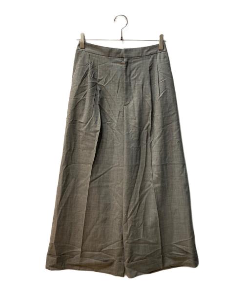 L'EQUIPE（レキップ）L'EQUIPE (レキップ) ストレッチグレンチェック ワイドパンツ グレー サイズ:38の古着・服飾アイテム