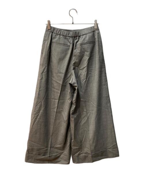 L'EQUIPE（レキップ）L'EQUIPE (レキップ) ストレッチグレンチェック ワイドパンツ グレー サイズ:38の古着・服飾アイテム