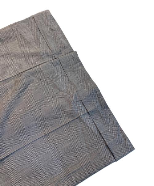 L'EQUIPE（レキップ）L'EQUIPE (レキップ) ストレッチグレンチェック ワイドパンツ グレー サイズ:38の古着・服飾アイテム