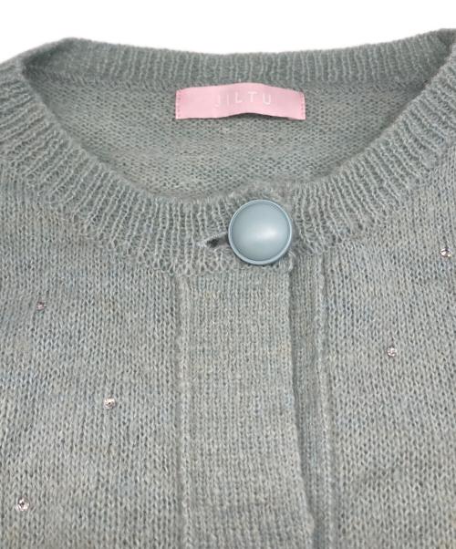 JILTU（ジルチュ）JILTU (ジルチュ) ラメニットカーディガン グリーンの古着・服飾アイテム