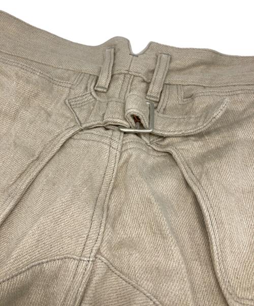 Vlas Blomme（ヴラスブラム）Vlas Blomme (ヴラスブラム) リネン デニムパンツ ベージュの古着・服飾アイテム