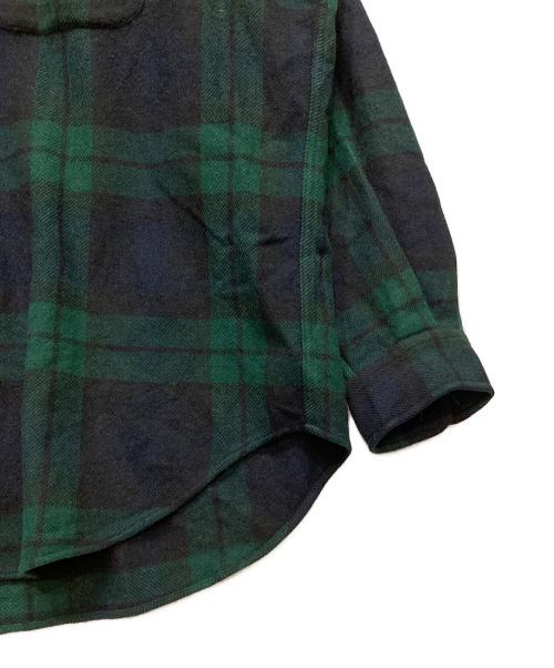 POLO RALPH LAUREN（ポロ・ラルフローレン）POLO RALPH LAUREN (ポロ・ラルフローレン) カシミヤチェックネルシャツ ネイビー×グリーン サイズ:XLの古着・服飾アイテム
