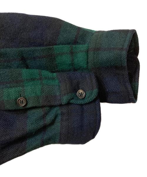 POLO RALPH LAUREN（ポロ・ラルフローレン）POLO RALPH LAUREN (ポロ・ラルフローレン) カシミヤチェックネルシャツ ネイビー×グリーン サイズ:XLの古着・服飾アイテム