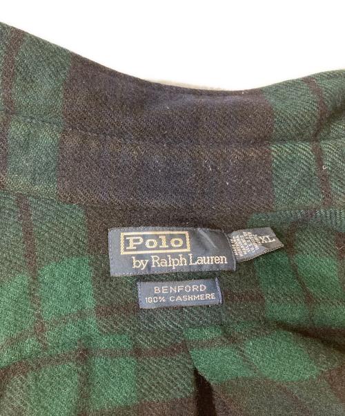 POLO RALPH LAUREN（ポロ・ラルフローレン）POLO RALPH LAUREN (ポロ・ラルフローレン) カシミヤチェックネルシャツ ネイビー×グリーン サイズ:XLの古着・服飾アイテム
