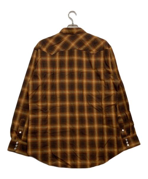 FILSON GARMENT（フィルソン ガーメント）FILSON GARMENT (フィルソン ガーメント) チェックシャツ ブラウン×オレンジ サイズ:XXLの古着・服飾アイテム