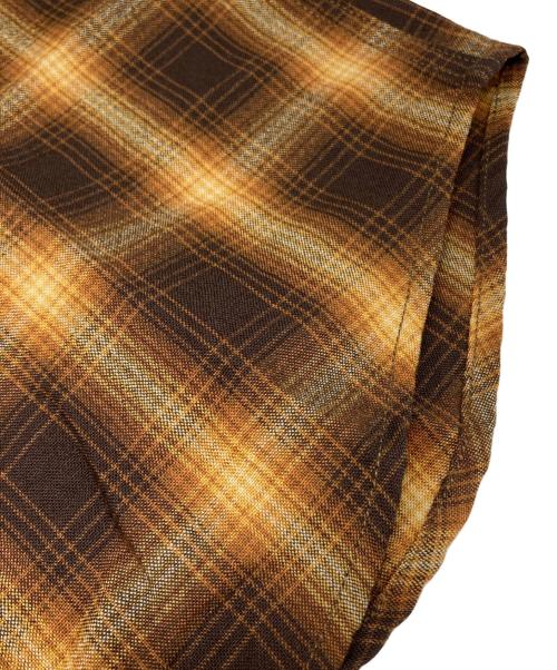FILSON GARMENT（フィルソン ガーメント）FILSON GARMENT (フィルソン ガーメント) チェックシャツ ブラウン×オレンジ サイズ:XXLの古着・服飾アイテム