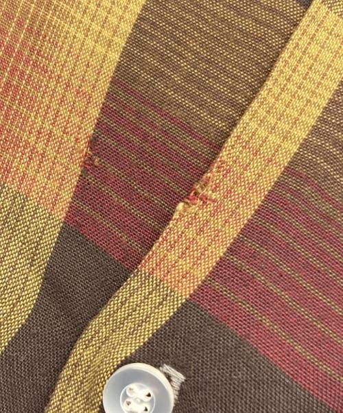 GRANELLA（グラネーロ）GRANELLA (グラネーロ) オンブレ チェックシャツ レッド×ブラウン サイズ:Mの古着・服飾アイテム